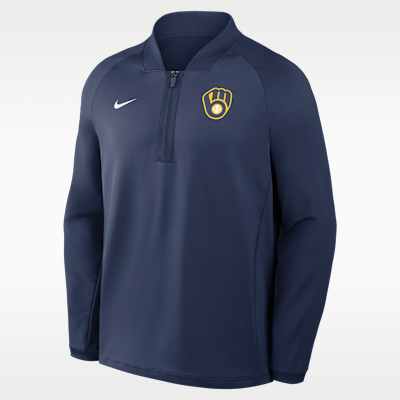 Milwaukee Brewers Authentic Collection Men's Nike Dri-FIT MLB 1/2